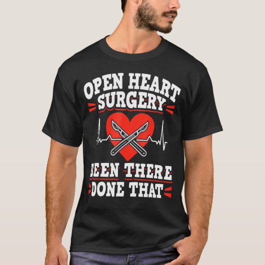 Offenes Herz Operation Bypass Awareness Heart Open T-Shirt (Vorderseite)