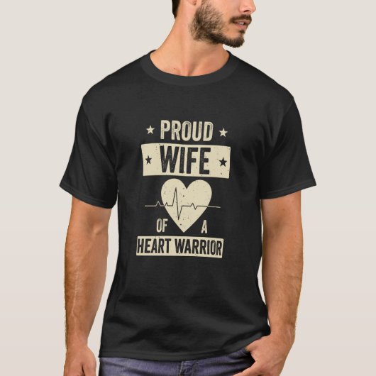 Offenes Herz Operation CHD Transplantation Ehefrau T-Shirt (Vorderseite)
