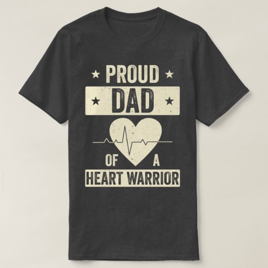 Offenes Herz Operation CHD Transplantation Vater e T-Shirt (Design vorne)