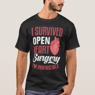 Offenes Herz Operation Survivor Krieger Bypass Her T-Shirt