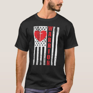 Offenes Herz Operation Warrior US-Flagge - Herzpat T-Shirt