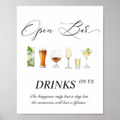 Offenes Hochzeitszeichen 8x10 Poster (Vorne)