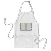 Offenes Notebook und Bleistift Schürze (Vorne)