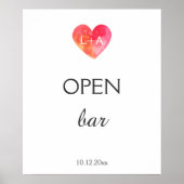 Offenes oder benutzerdefiniertes Hochzeitszeichen, Poster (Vorne)