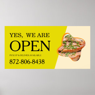 Offenes Restaurant Individuelles Poster