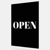 Offenes Schild Typografie Minimalistisch Schwarz W (Winkel)