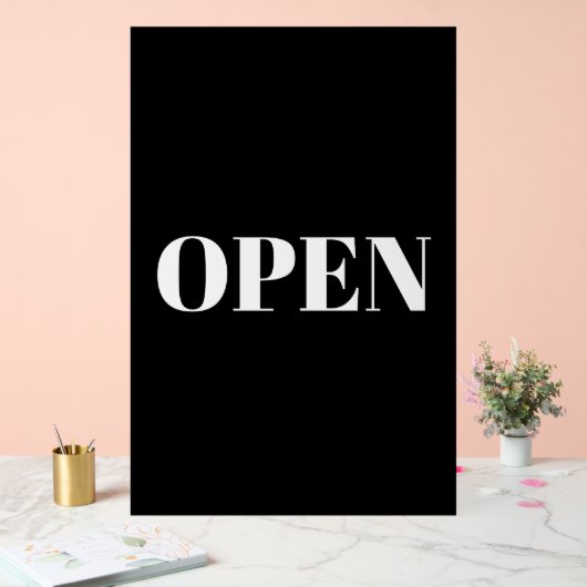Offenes Schild Typografie Minimalistisch Schwarz W (Hochzeit)