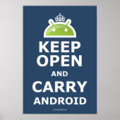 Offenes und Carry Android Poster behalten (Vorne)