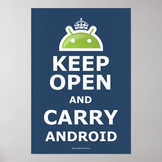 Offenes und Carry Android Poster behalten (Vorne)