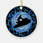 OFFENES WASSER JETSKIING KERAMIK ORNAMENT (Vorne)