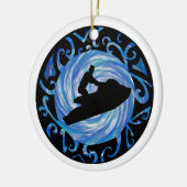 OFFENES WASSER JETSKIING KERAMIK ORNAMENT (Links)