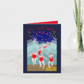 Offenes Wasser Schwimmen Weihnachtskarte Karte (Vorderseite)