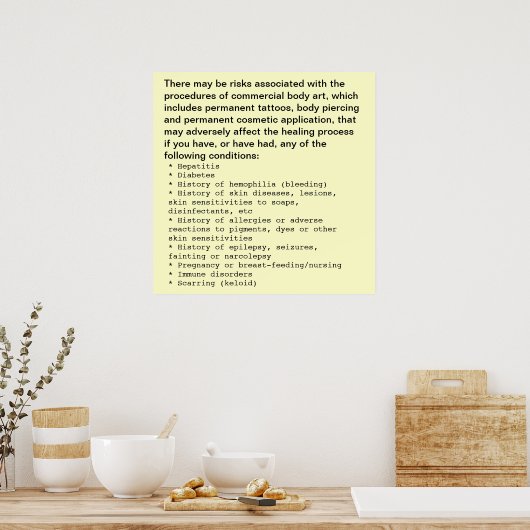 Offenlegung von Body Art Poster (Küche)