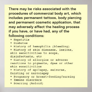 Offenlegung von Body Art Poster