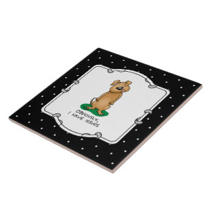 Offensichtlich habe ich Probleme - Funny Hund mit  Fliese