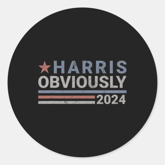 Offensichtlich - Kamala 2024 Runder Aufkleber (Vorderseite)