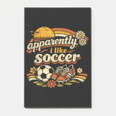 Offensichtlich mag ich Fußball Post-it Klebezettel (Vorderseite)
