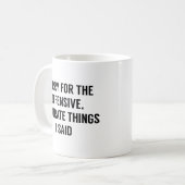 Offensive Akkurate Dinge Kaffeetasse (Vorderseite Links)