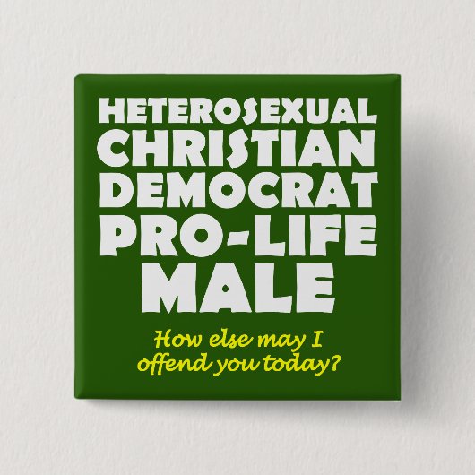 Offensive Demokraten Male Christlich Button Button (Vorderseite)