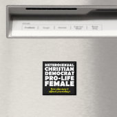 Offensive Demokratische Frau Christlich Magnet (In Situ (Geschirrspüler))