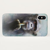 Offensive Funny Animal Chimpanzee Middle Finger Case-Mate iPhone Hülle (Rückseite (Horizontal))