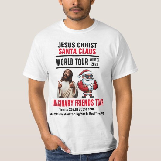 Offensive Jesus and Santa Imaginary Friends Tour T-Shirt (Vorderseite)