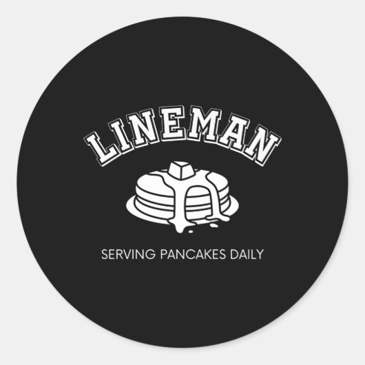 Offensive Line Serving Pancake Daily Football O Li Runder Aufkleber (Vorderseite)