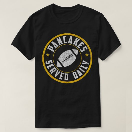 Offensive Lineman Pancakes serviert tägliches Gesc T-Shirt (Design vorne)