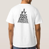 Offensive Person mit Lesestörung T-Shirt (Rückseite)