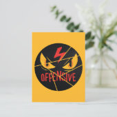 Offensive Postkarte (Stehend Vorderseite)