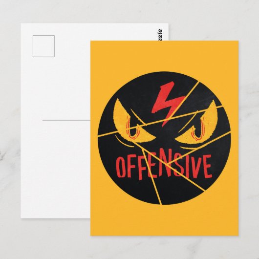 Offensive Postkarte (Vorne/Hinten)
