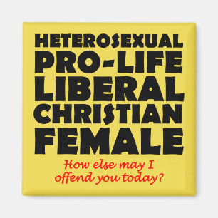 Offensive Prolife Female Christlicher Kühlschrankm Magnet