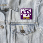 Offensive Prolife Male Christlich Button Button (Beispiel)