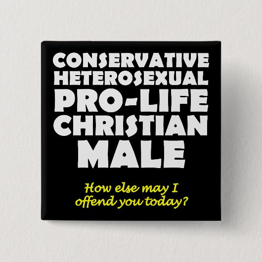 Offensive Prolife Male Christlich Button Button (Vorderseite)