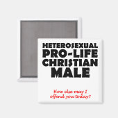 Offensive Prolife Male Christlicher Kühlschrankmag Magnet (Vorderseite/Rückseite)