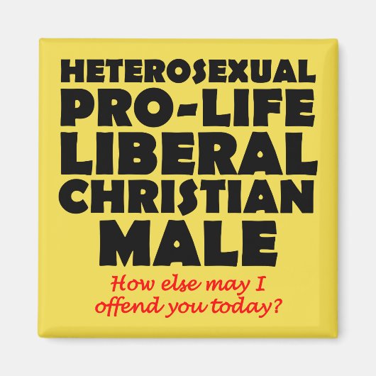 Offensive Prolife Male Christlicher Kühlschrankmag Magnet (Vorne)