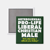 Offensive Prolife Male Christlicher Kühlschrankmag Magnet (Vorderseite/Rückseite)