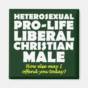 Offensive Prolife Male Christlicher Kühlschrankmag Magnet