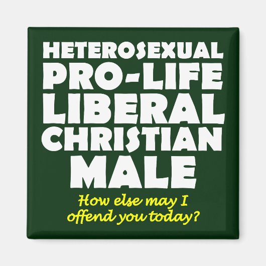 Offensive Prolife Male Christlicher Kühlschrankmag Magnet (Vorne)