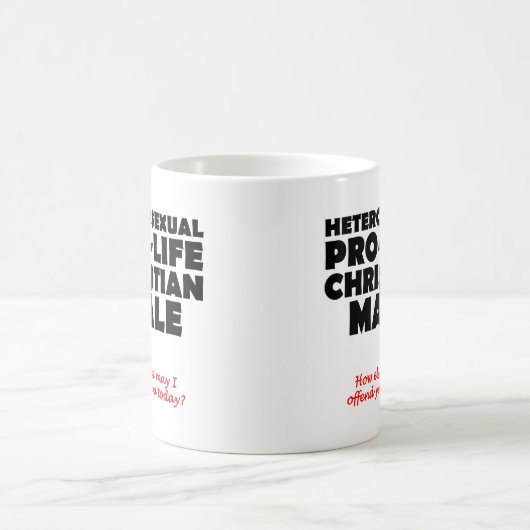 Offensive Prolife Männliche Christliche Tasse Spaß (Mittel)