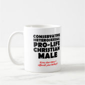 Offensive Prolife Männliche Christliche Tasse Spaß (Links)