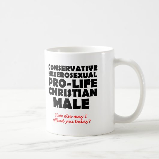 Offensive Prolife Männliche Christliche Tasse Spaß (Rechts)