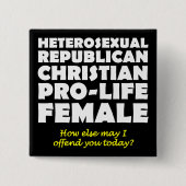 Offensive republikanische Christliche Button-Butto Button (Vorderseite)