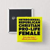 Offensive republikanische Christliche Button-Butto Button (Vorne & Hinten)