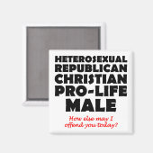 Offensive republikanische Male Christlich Magnet (Vorderseite/Rückseite)