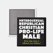 Offensive republikanische Male Christlich Magnet (Vorderseite/Rückseite)