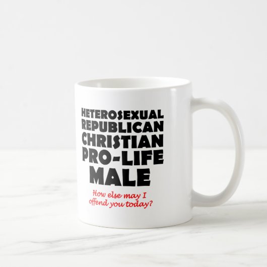 Offensive republikanische männliche Christliche Ta Kaffeetasse (Rechts)