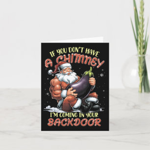Offensive Weihnachtserwachsene Ual Innuendo Santa  Karte