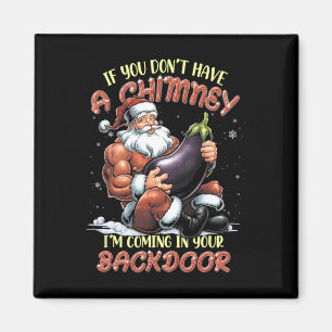 Offensive Weihnachtserwachsene Ual Innuendo Santa Magnet