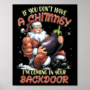 Offensive Weihnachtserwachsene Ual Innuendo Santa  Poster